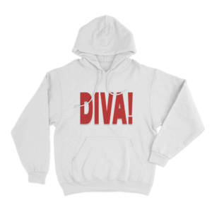 Diva Unisex Hoodie White