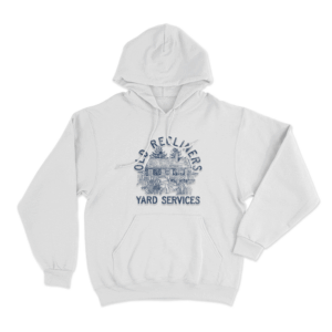 Old Recliners Yard Services Unisex Hoodie White
