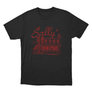 Sallys Wine Bar Art Unisex T Shirt Black